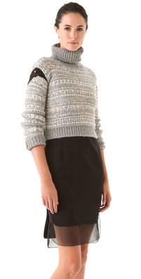 No. 21 Cropped Turtleneck Sweater