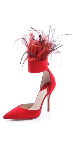 Paul Andrew Aquila Feather Cuff Heels