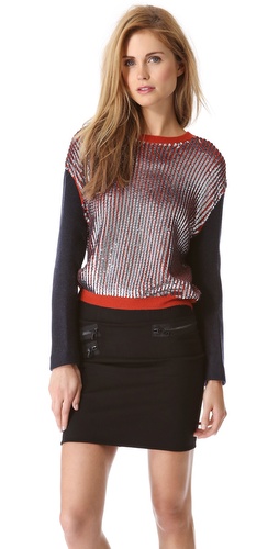 3.1 Phillip Lim Sequin Combo Pullover