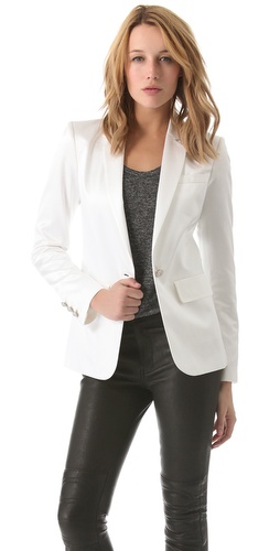 Pierre Balmain Satin One Button Blazer