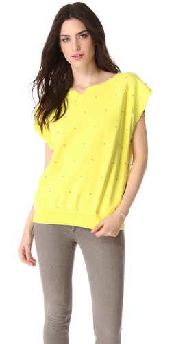 Pierre Balmain Short Sleeve Embellished Sweatshirt