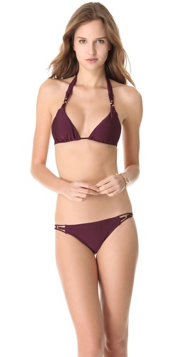 PilyQ Sangria Braided Bikini Top