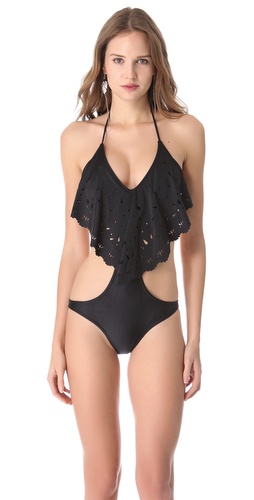 PilyQ Glam Black Cutout One Piece
