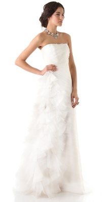 Reem Acra Simple Beauty Strapless Dress
