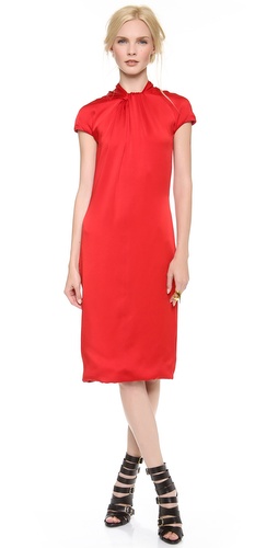 Reem Acra Twist Front Sheath Dress