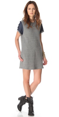 Riller & Fount Dress with Chambray Sleeves