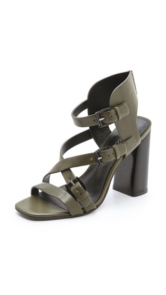 Rebecca Minkoff Pip Wood Heel Sandals