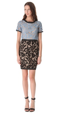 Sea Combo Lace Dress