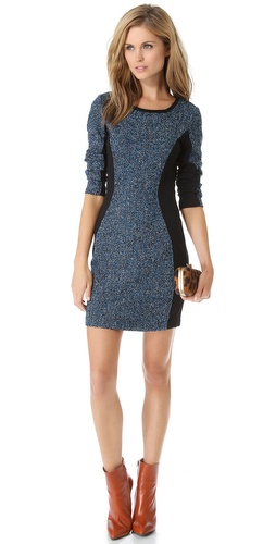 Sea Long Sleeve Combo Dress