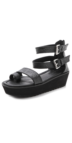 Shakuhachi Mock Croc Platform Sandals at Shopbop.com