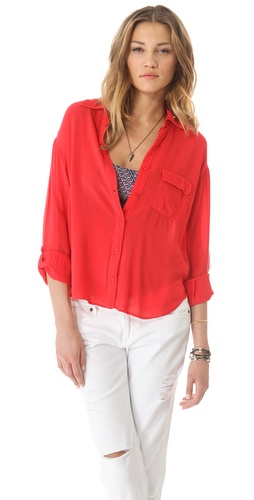Shop Splendid Button Down Shirt - Splendid online - Apparel,Womens,Tops,Buttondown, at Lilychic Australian Clothes Online Store