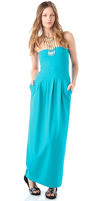 Susana Monaco Tube Pleat Strapless Maxi Dress | SHOPBOP