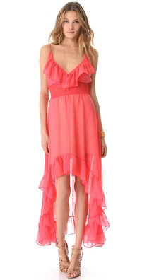 Tbags Los Angeles Hi Lo Ruffle Dress