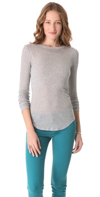 Three Dots Shirttail Hem Top