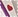 Cream with Red Hearts/Purple