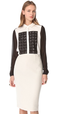 Tibi Basia Embroidered Shirt