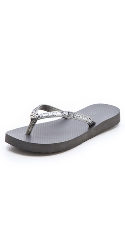 Tory Burch Adia Metallic Flip Flops