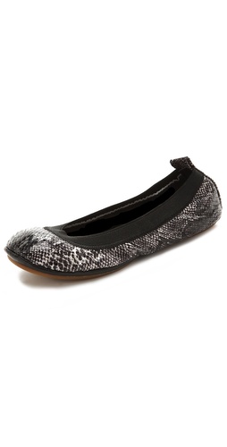 Shop Yosi Samra Snake Print Ballet Flats and Yosi Samra online - Footwear,Womens,Footwear,Flats, online Store