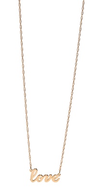 Jennifer Zeuner Jewelry Cursive LOVE Necklace