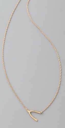 Jennifer Zeuner Mini Wishbone Necklace