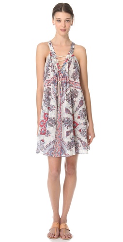 Zimmermann Runaway V Neck Cover Up Dress