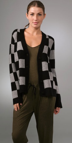 A.L.C. Checkerboard Cardigan