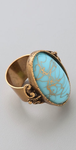 Alex and Ani Holly Vintage Bohemian Cocktail Ring