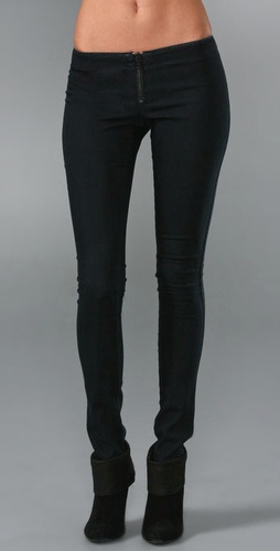 Alice + Olivia Exposed Front Zip Denim Leggings