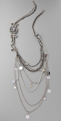 Alice Olivia Long Crystal Chain Necklace