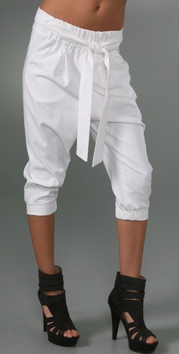 Alice Olivia Tie Waist Cropped Pants