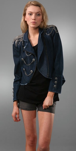 Alice + Olivia Debbie Denim Military Jack