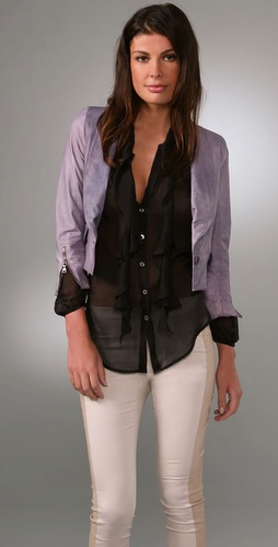 Alice   Olivia Michaela Leather Jacket