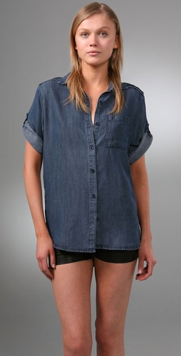 Alice   Olivia Chambray Carrie Shirt