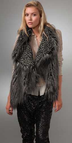 Alice + Olivia Chris Faux Fur Vest