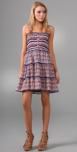 Anna Sui Daisy Stripe Dress