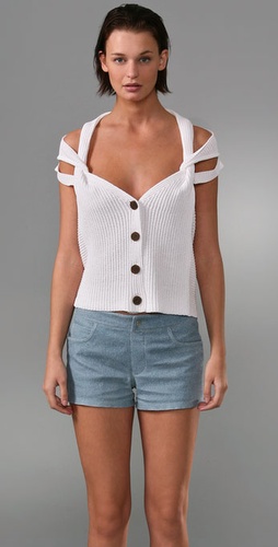Alexander Wang Twist Collar Fitted Vest