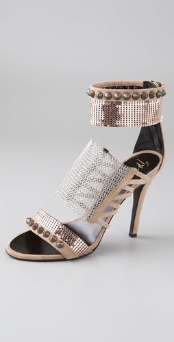 Balmain Giuseppe Zanotti for Balmain Mesh Strap Sandals