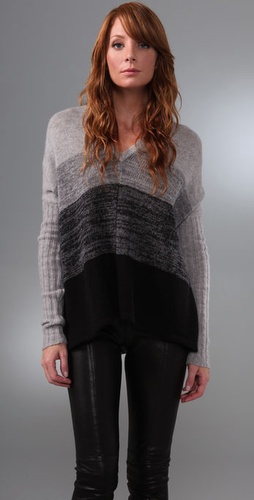 BCBGMAXAZRIA Oversized Striped Sweater