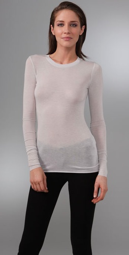 BCBGMAXAZRIA Crew Neck Long Sleeve Tee