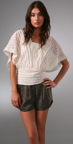 Beyond Vintage Lace Batwing Top