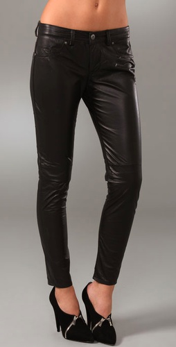 Blank Denim Leather Skinny Pants