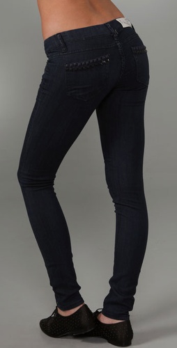 Blank Denim Skinny Jeans with Studs