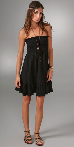 Bop Basics Strapless Smock Mini Dress