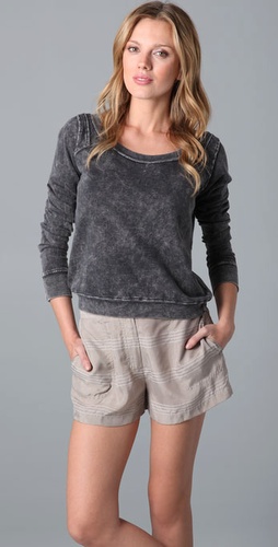 C&C California Acid Wash Fleece Top