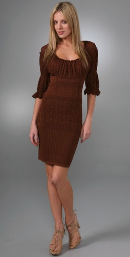 Catherine Malandrino Mixed Pointelle Dress