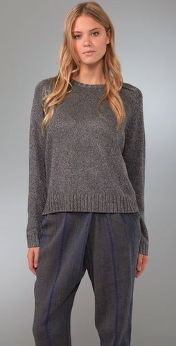 Charlotte Ronson Long Sleeve Crew Sweater