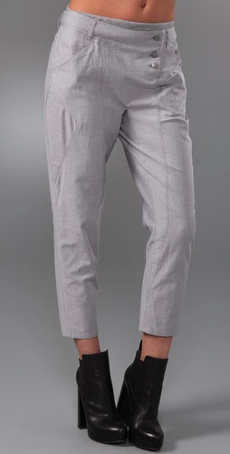 Cut25 Cropped Pants with Elastic Waistband