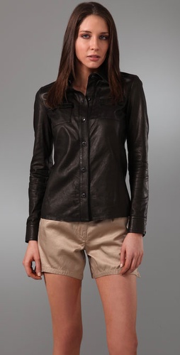 Diane von Furstenberg Felisa Leather Shirt