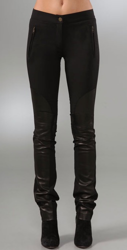 Derek Lam Riding Pants with Leather Trim