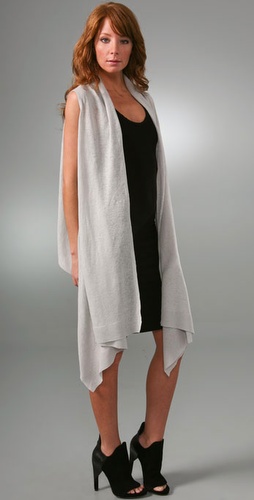 Dkny Sleeveless Linen Cozy Cardigan